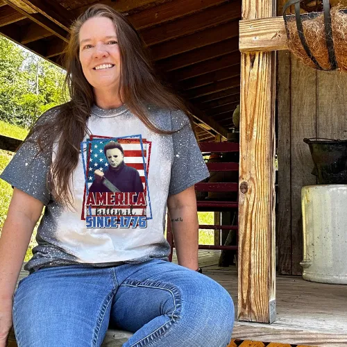 Michael Myers Halloween American Bleached T-Shirts