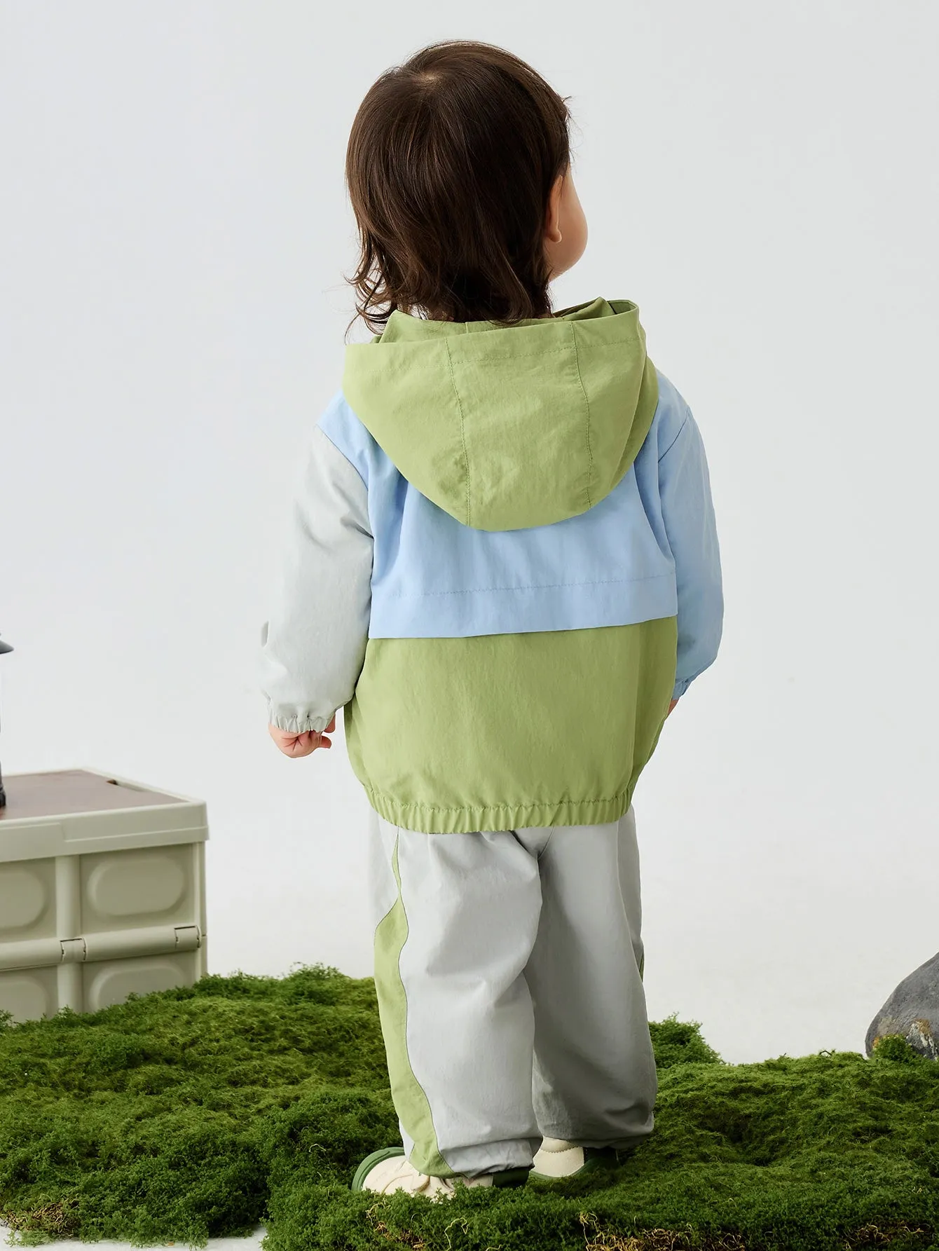 minibala Baby Unisex Comfortable hooded top and trousers two-piece suit New spring product