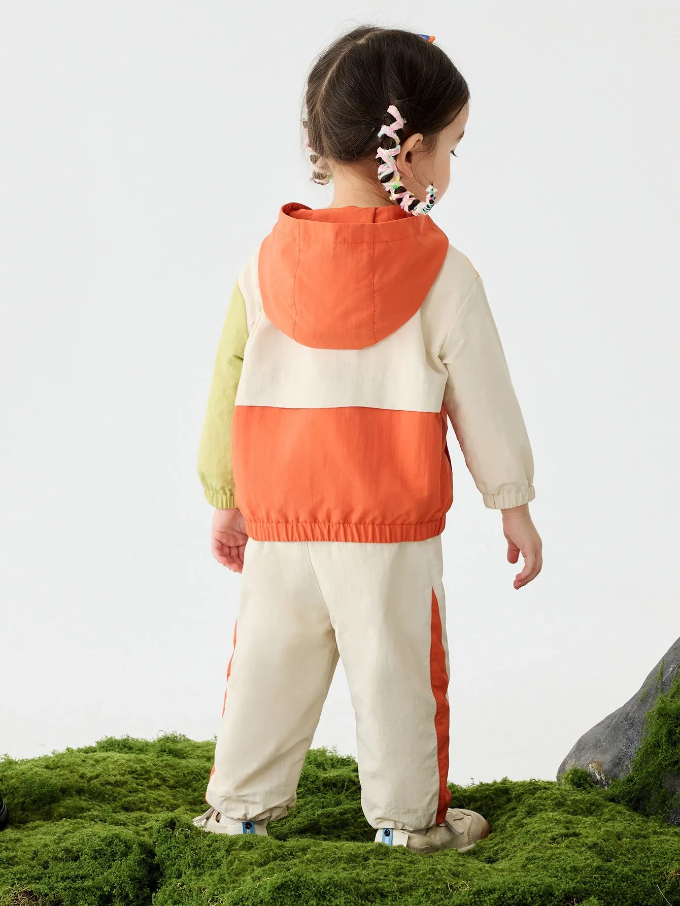 minibala Baby Unisex Comfortable hooded top and trousers two-piece suit New spring product