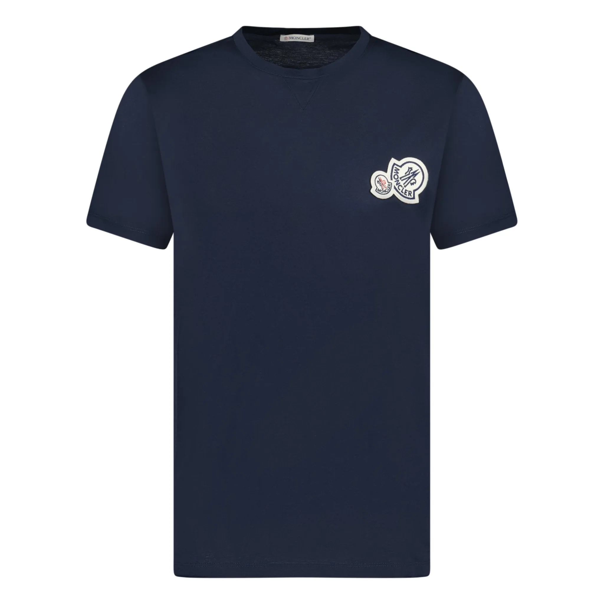 Moncler Double Logo Printed T-Shirt Navy