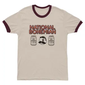 National Bohemian 70's Retro (Tan w/ Maroon) / Ringer Shirt