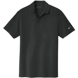 Nike Men's Black/Black Golf Dri-FIT Stretch Woven Polo