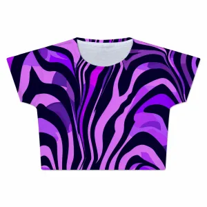 Noir Stripes Crop Tee