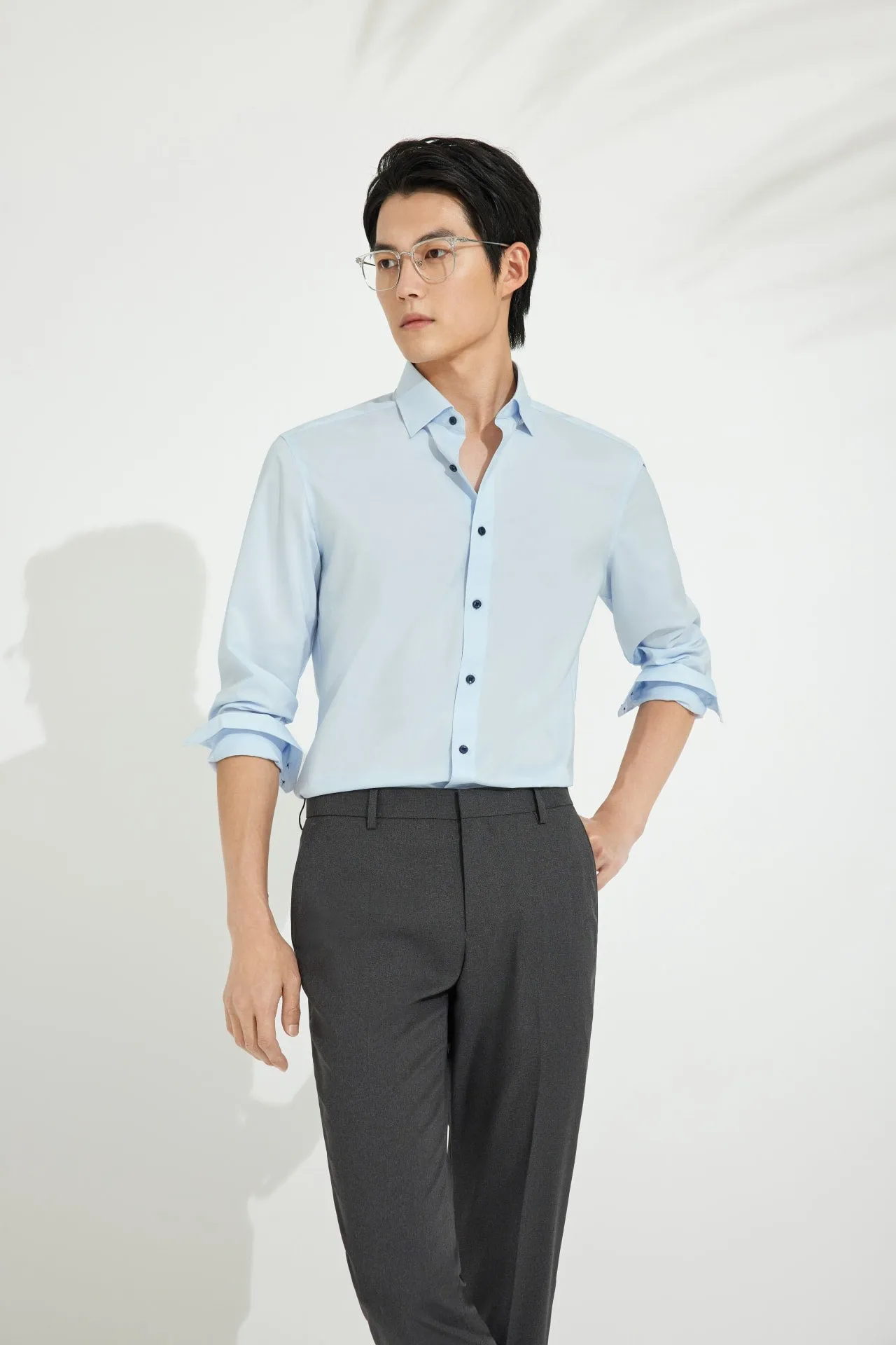 Non-Iron Dry Smart Fit Texture Stripe Shirt