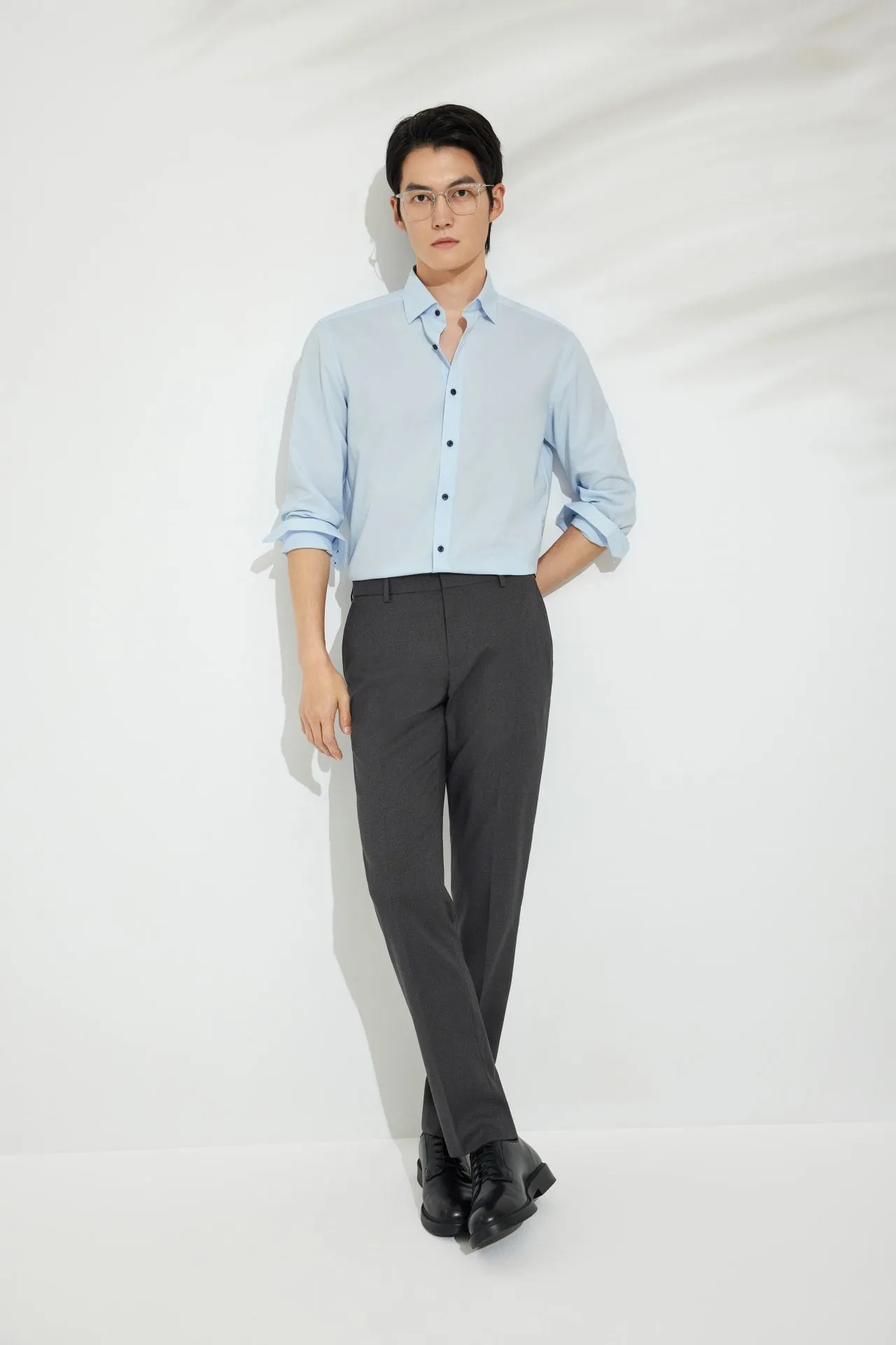 Non-Iron Dry Smart Fit Texture Stripe Shirt