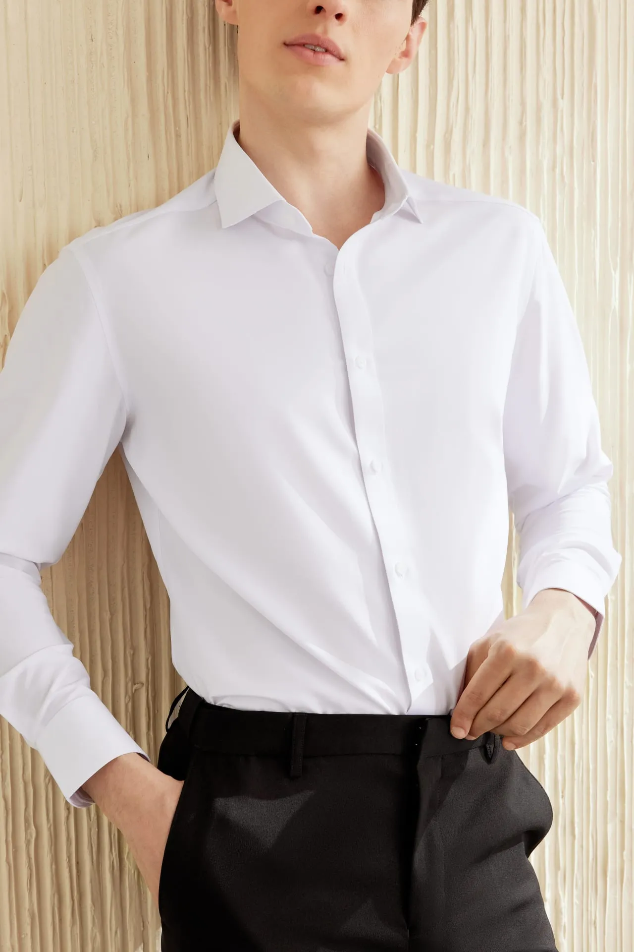 Non-Iron Dry Strerch Smart Fit Twill Shirt