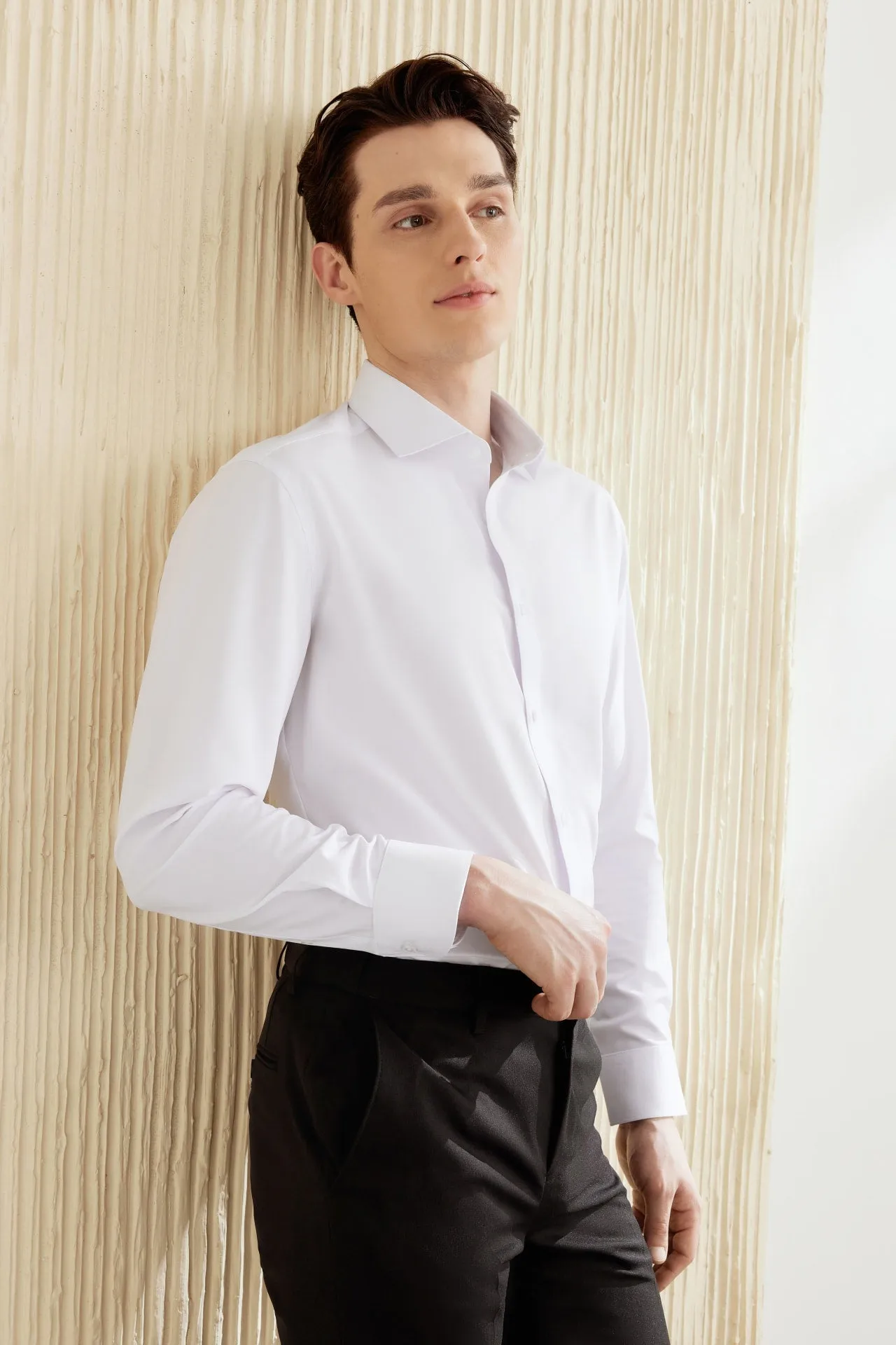 Non-Iron Dry Strerch Smart Fit Twill Shirt