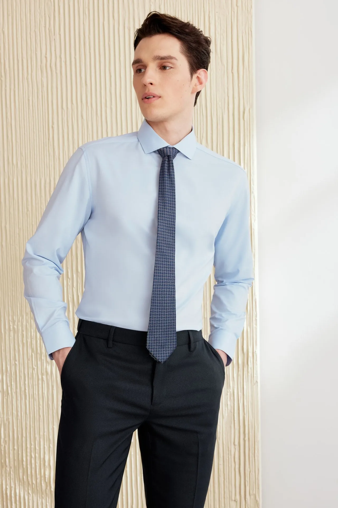 Non-Iron Dry Strerch Smart Fit Twill Shirt