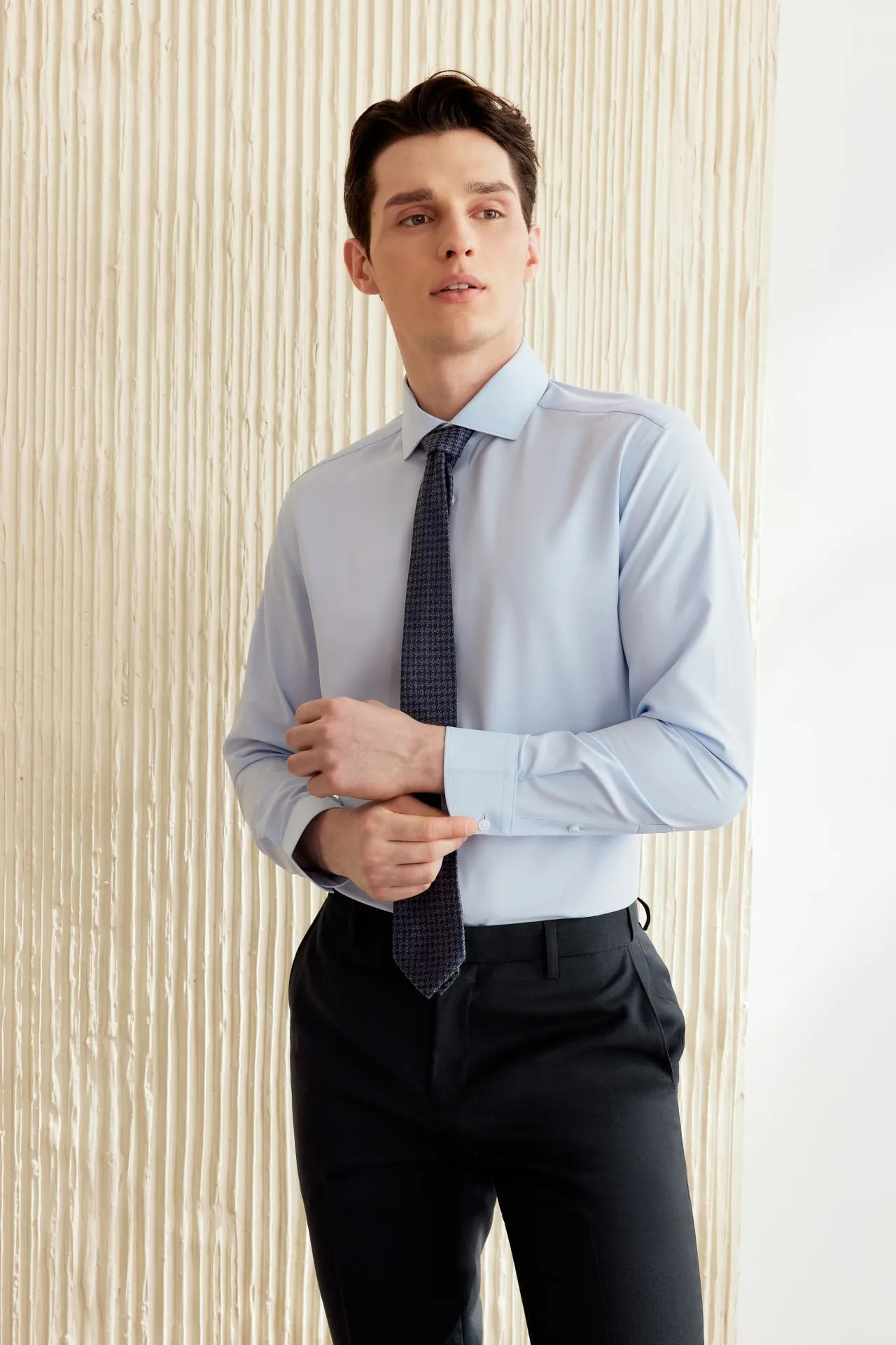 Non-Iron Dry Strerch Smart Fit Twill Shirt