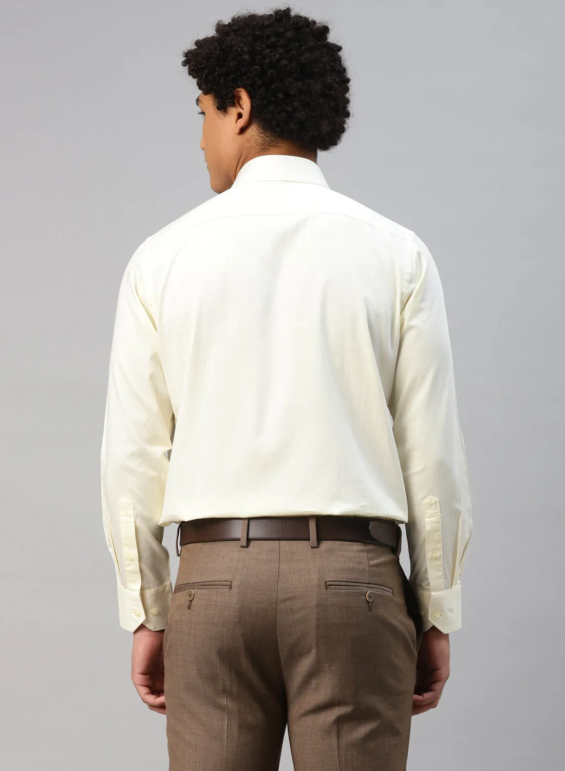 Off White Cotton Full Sleeve Shirt