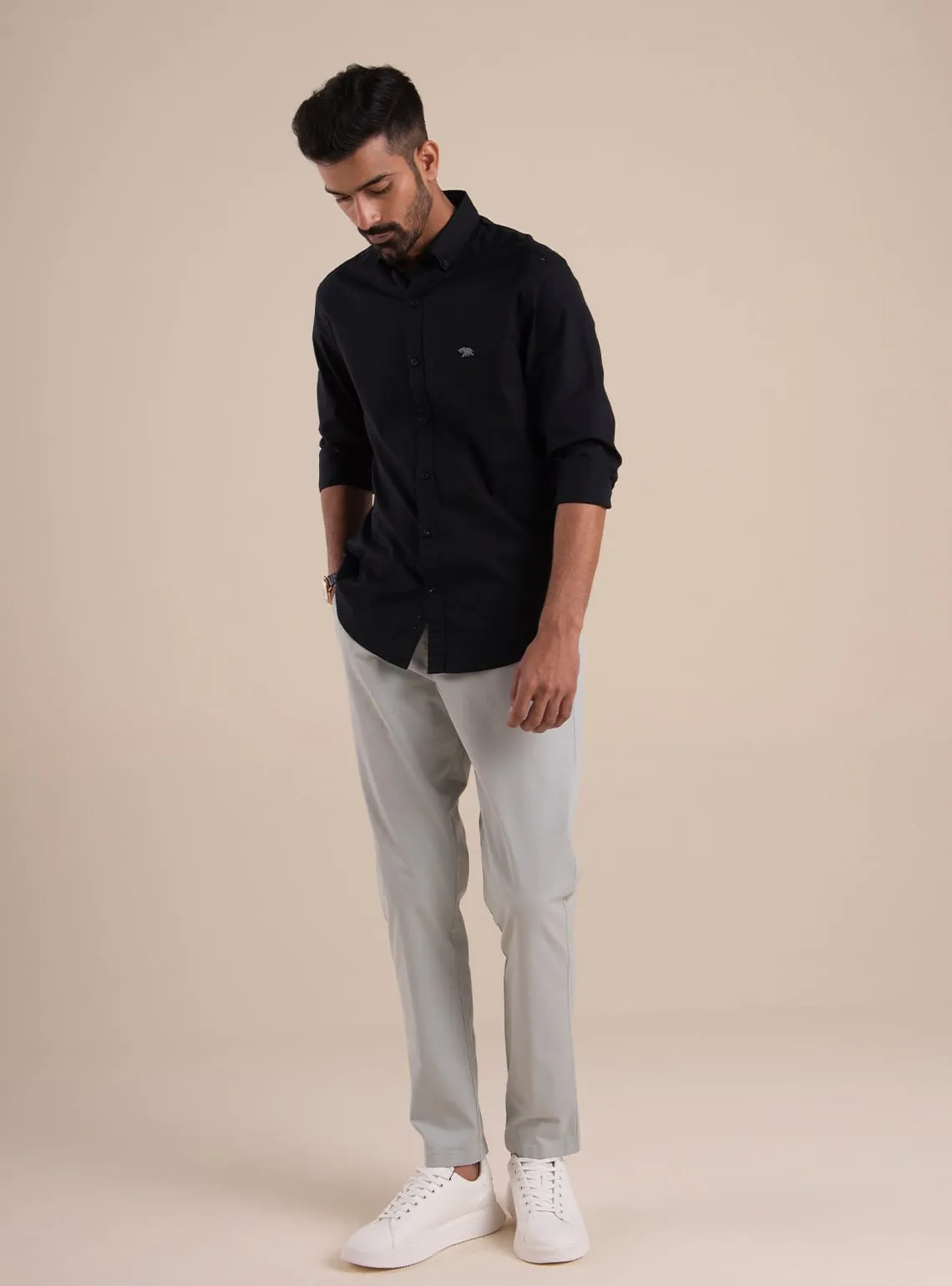 Onyx Oxford Shirt