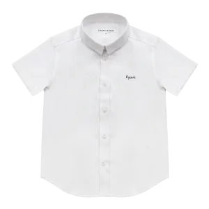 Parni White/Black Boys Short Sleeve Shirt
