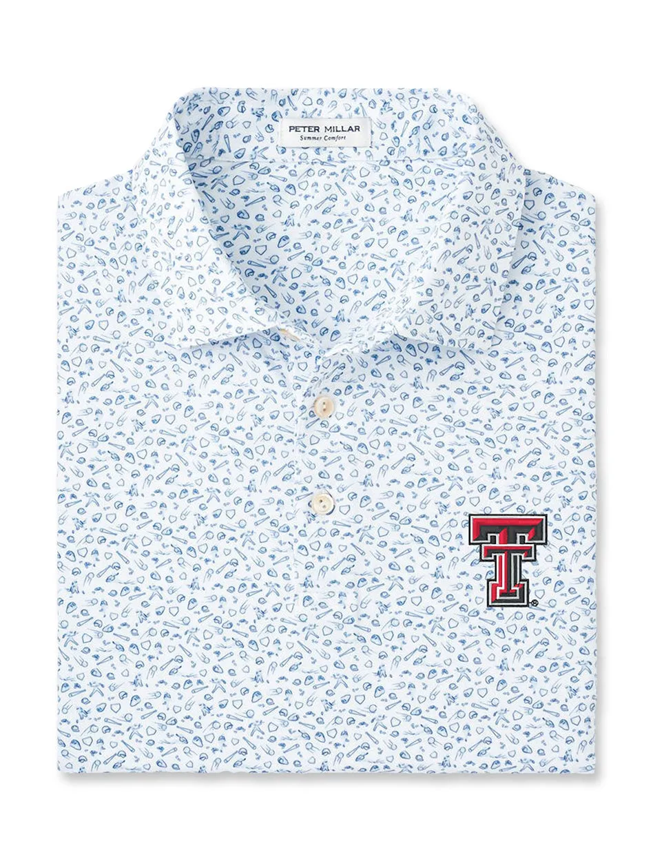 Peter Millar Texas Tech Double T "Batter Up" Performance Jersey Polo
