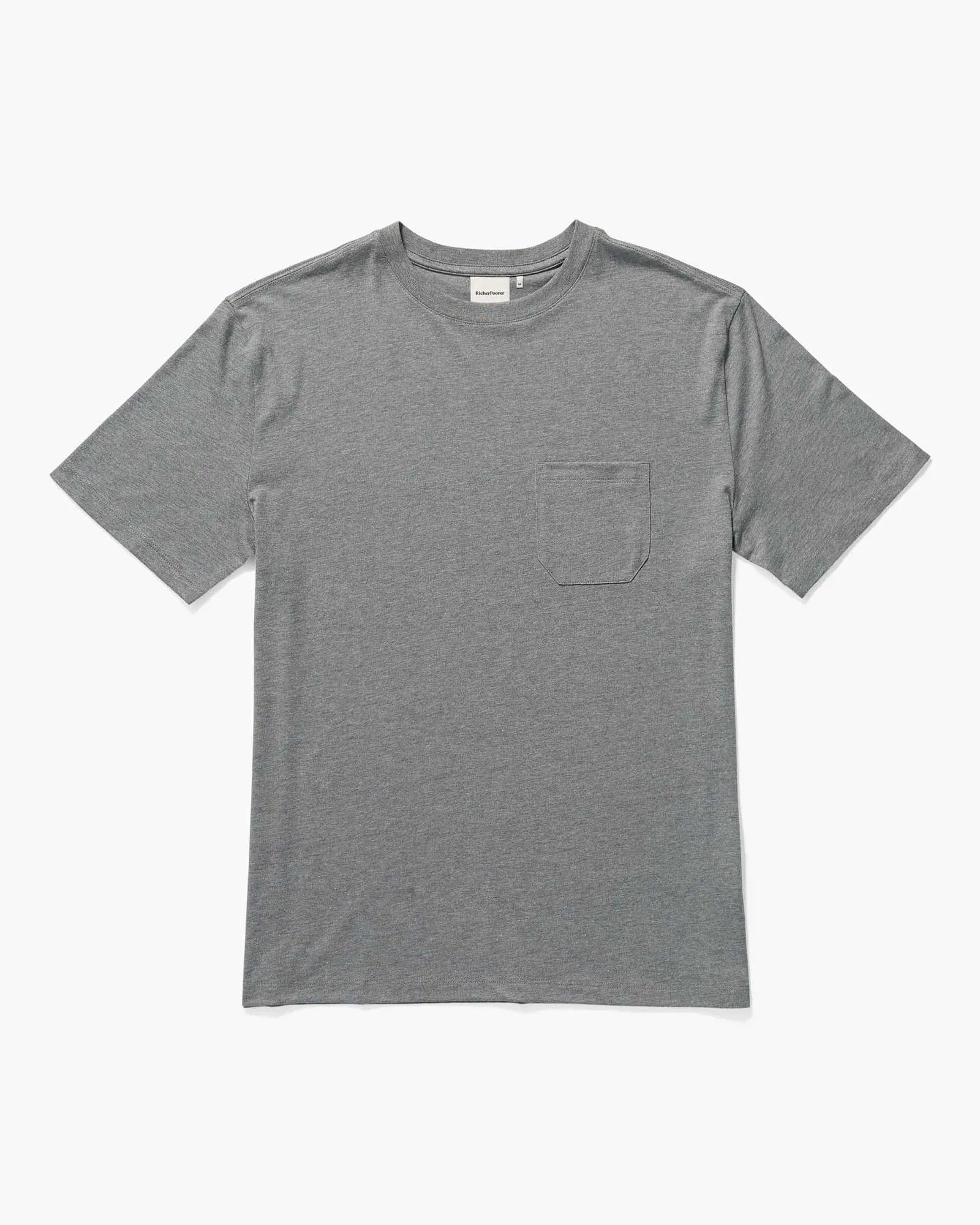 Pima Cotton Pocket Tee (Heather Grey)