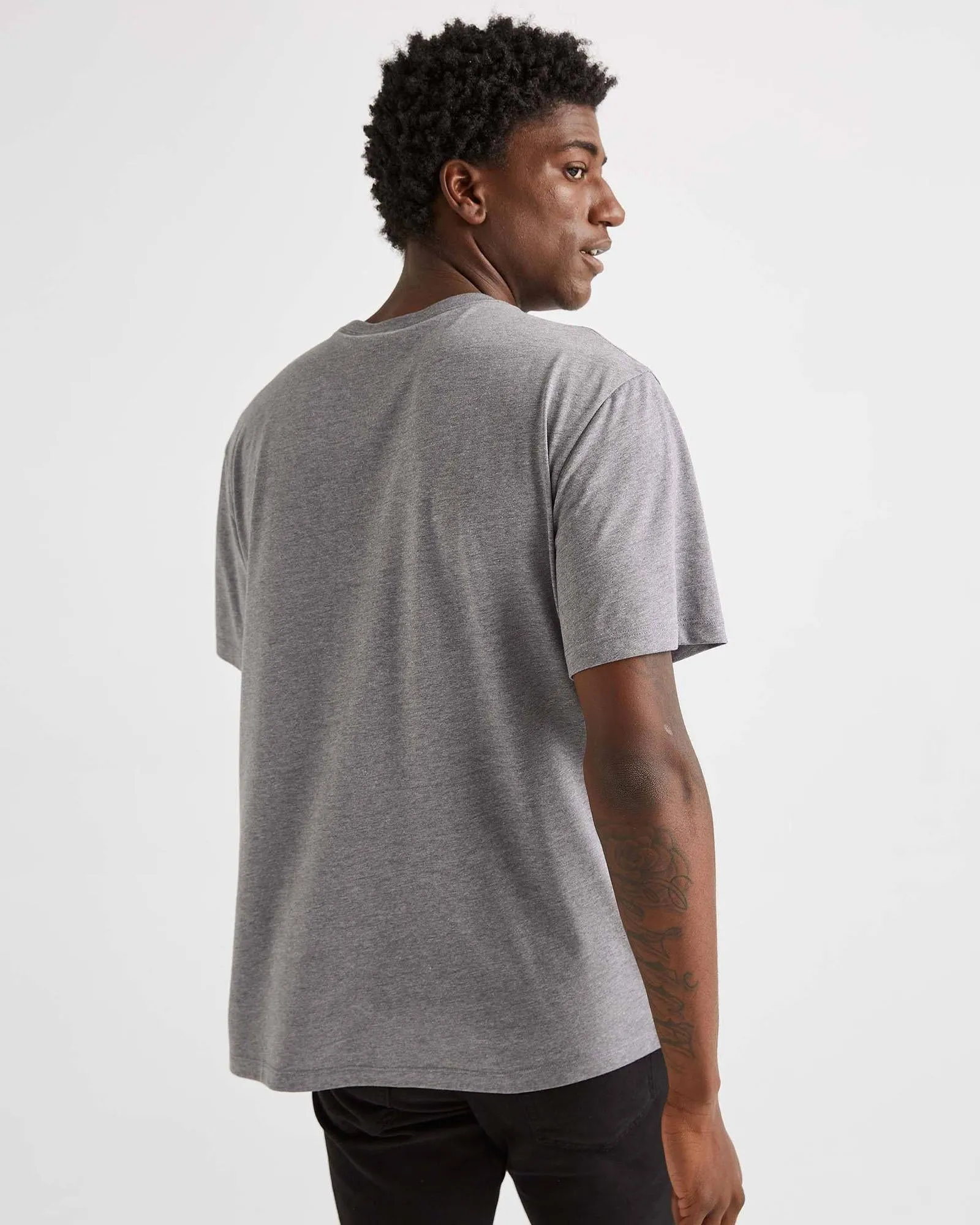 Pima Cotton Pocket Tee (Heather Grey)