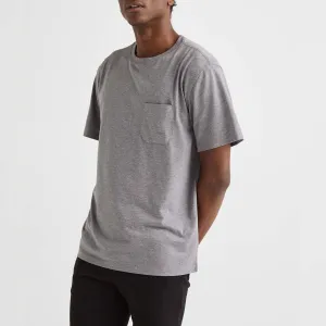 Pima Cotton Pocket Tee (Heather Grey)