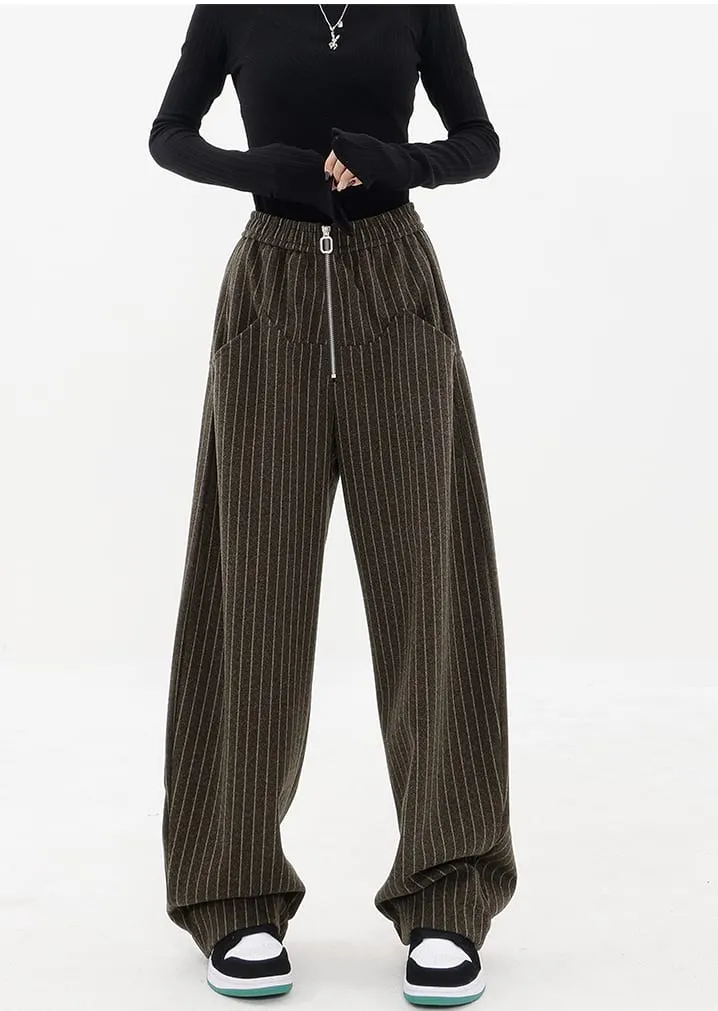 Pinstripe Zip Pants