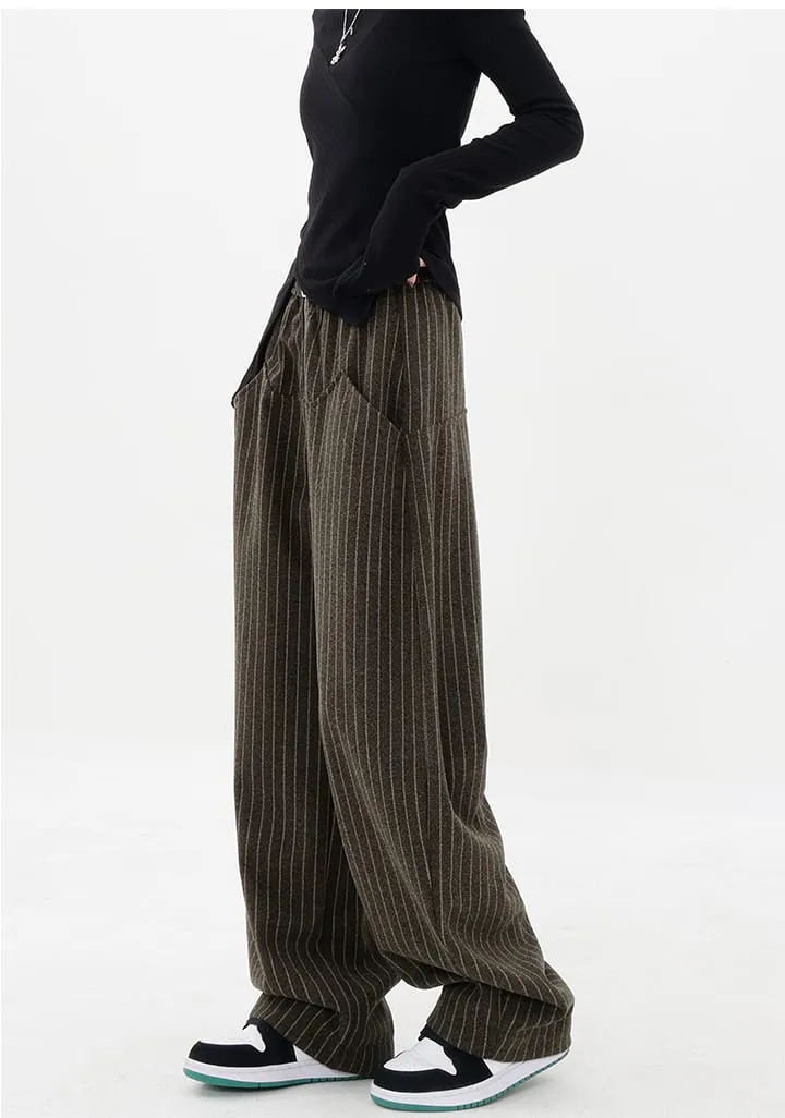 Pinstripe Zip Pants