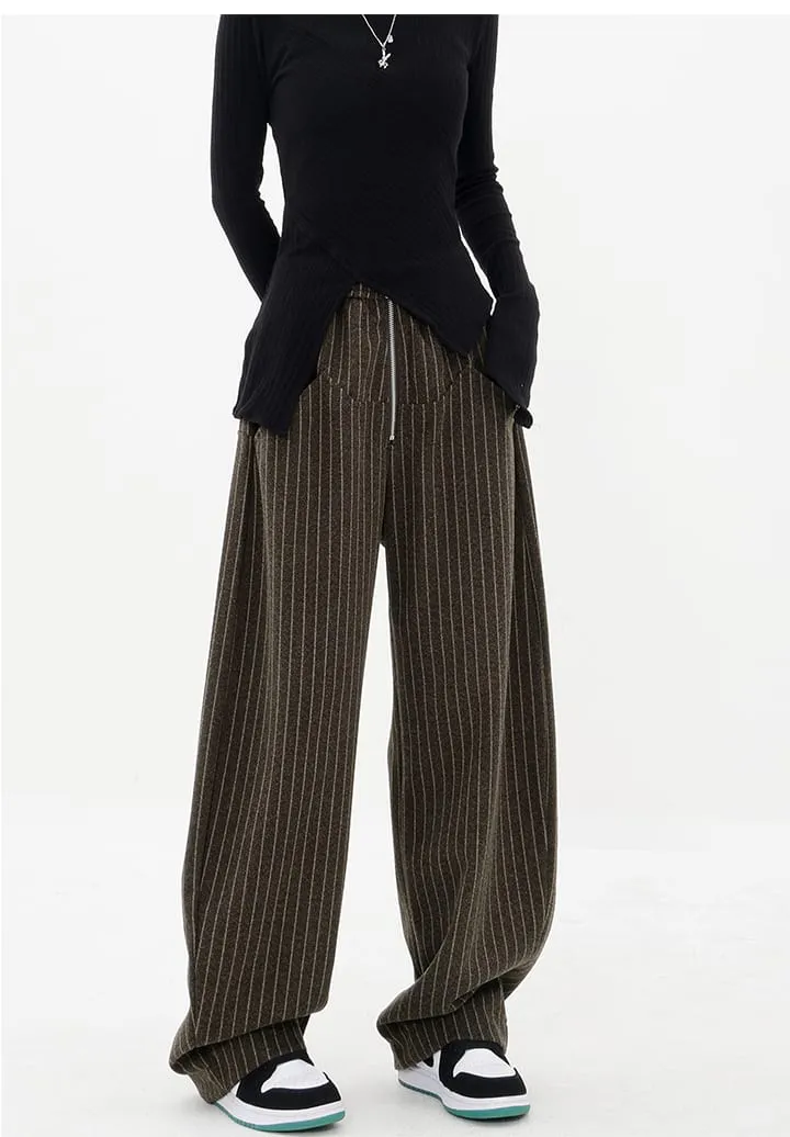 Pinstripe Zip Pants