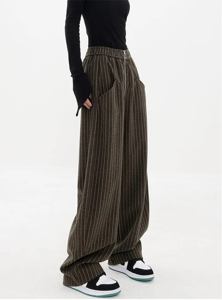 Pinstripe Zip Pants