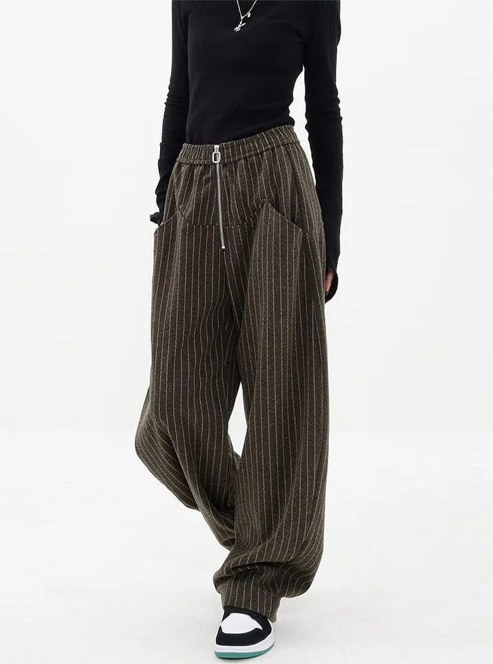 Pinstripe Zip Pants