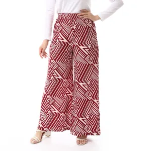 Printed Wide Leg Pants