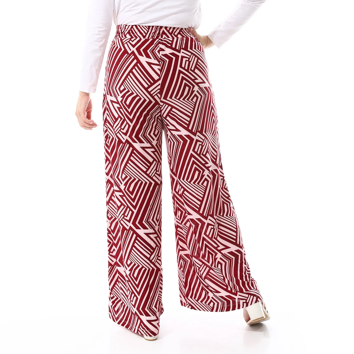 Printed Wide Leg Pants