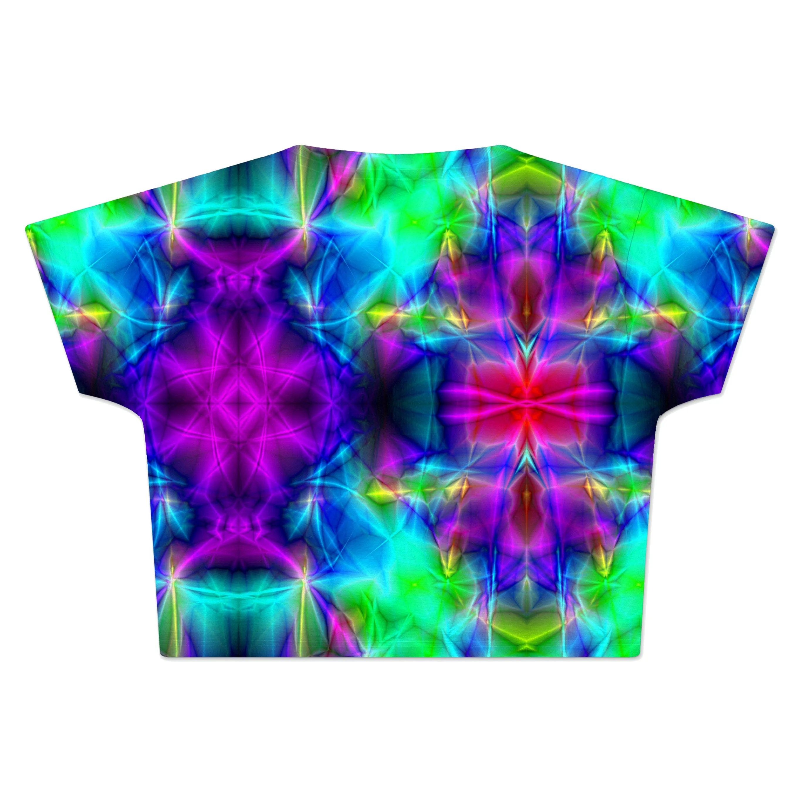 Psyched Mixed Dimension Crop Tee