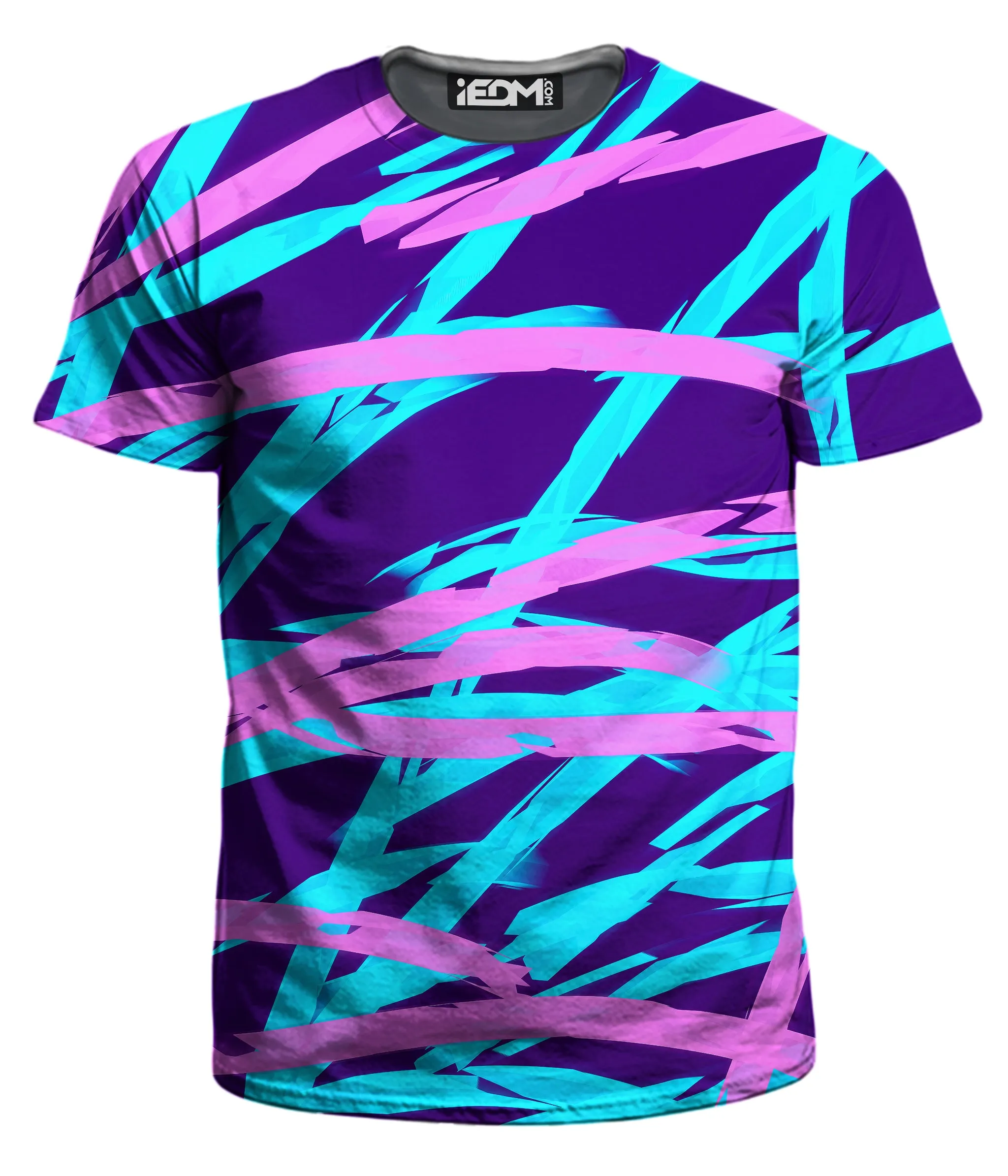 Purple and Blue Rave Abstract T-Shirt and Shorts with Bucket Hat Combo
