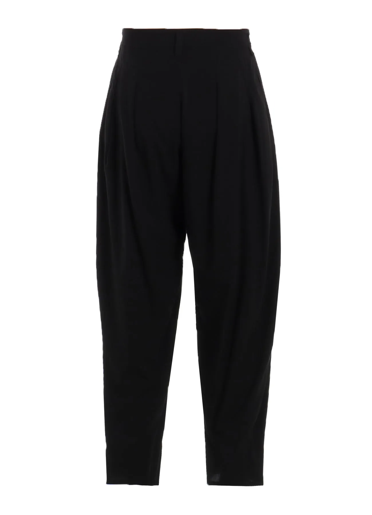 RAYON LAWN CROPED TUCK PANTS
