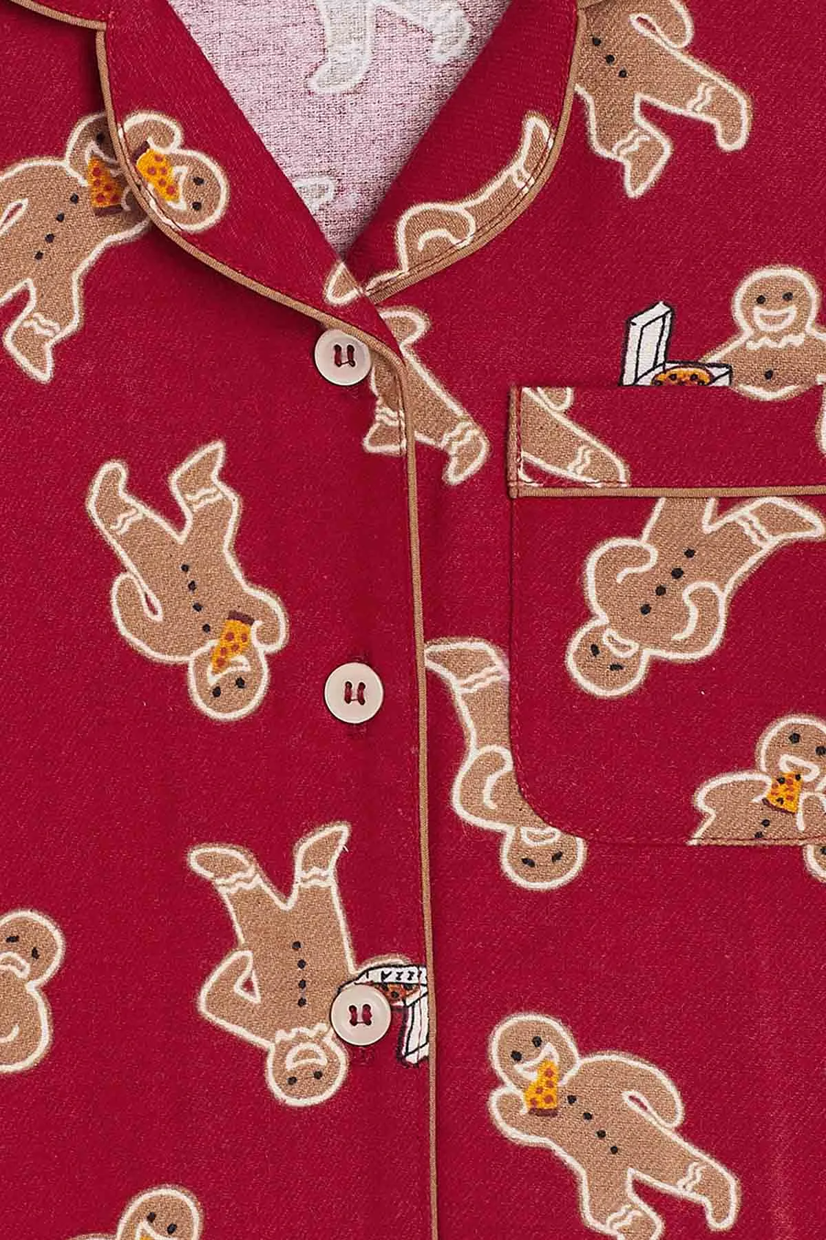 Red Print Comfortable Nightsuit