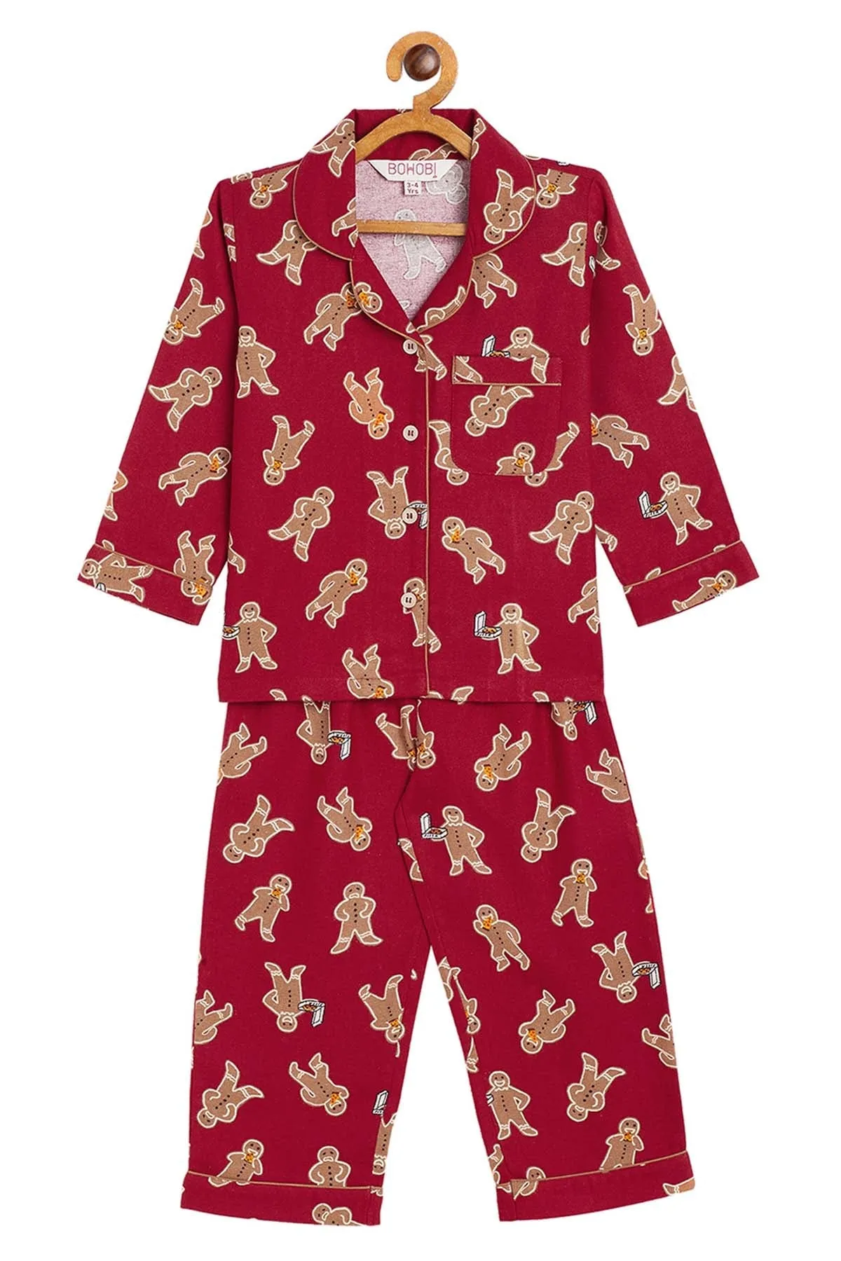 Red Print Comfortable Nightsuit