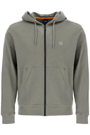 regular fit gray zip-up hoodie 50508578 OPEN GREY