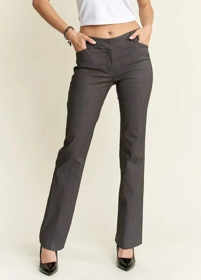 Regular Rise Slim Bootcut Pants