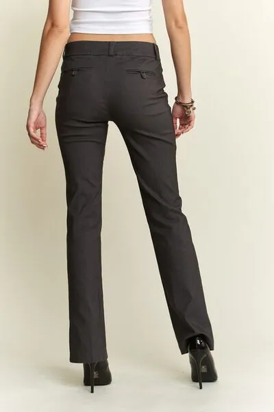 Regular Rise Slim Bootcut Pants