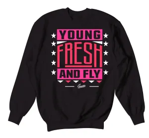 Retro 14 Shocking Pink Young Fresh Sweater