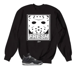 Retro 4 Black Canvas Fresh 2 Death Sweater