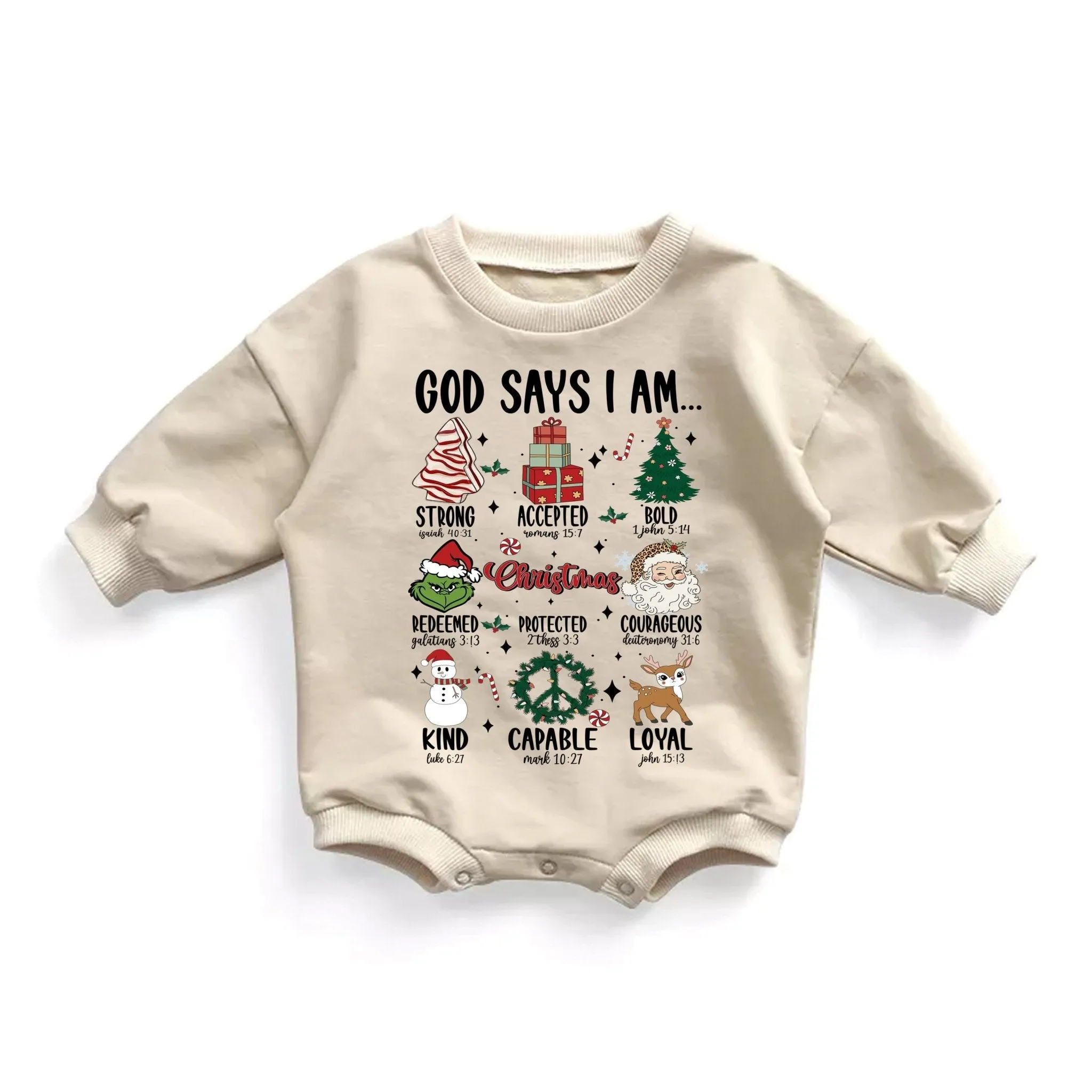 Retro God Says I am Matching Mom Kids Christmas Sweatshirts
