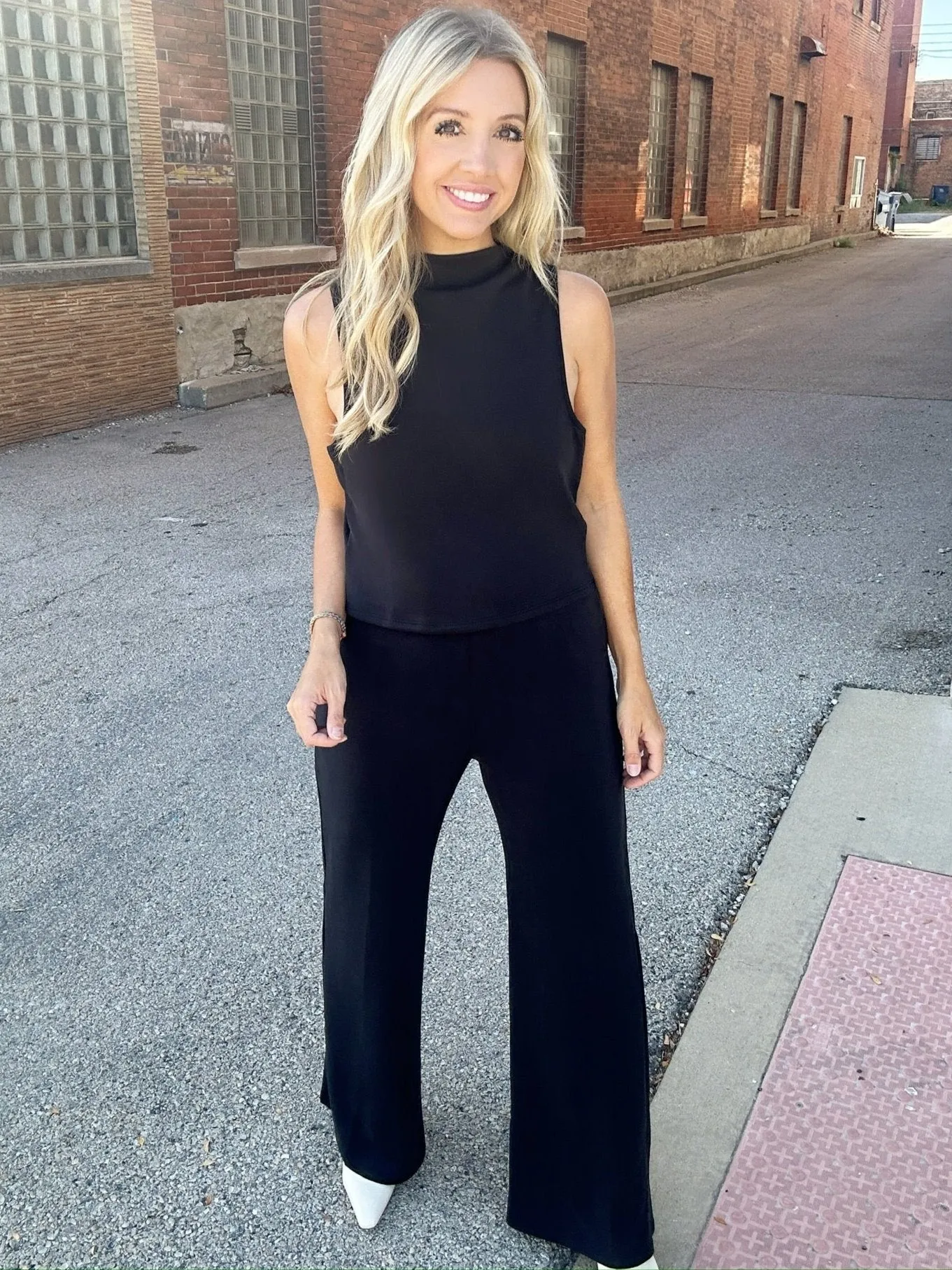 Sadie & Sage Hustle Knit Wide Leg Pants