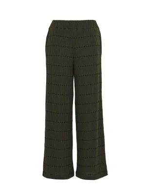 Sassy wide leg dark olive pants with comfortable waist band