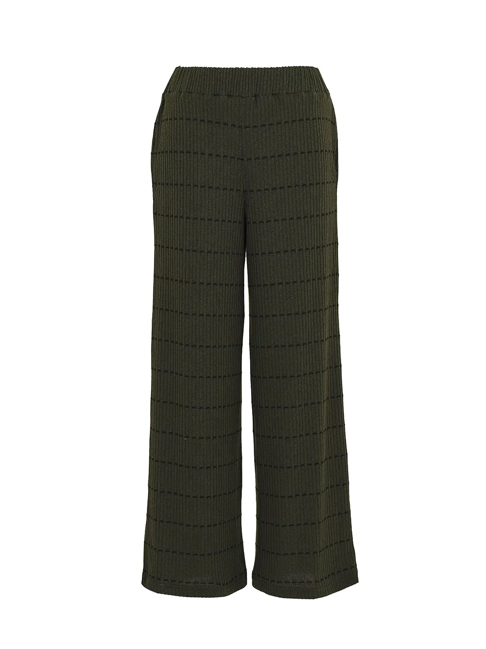 Sassy wide leg dark olive pants with comfortable waist band