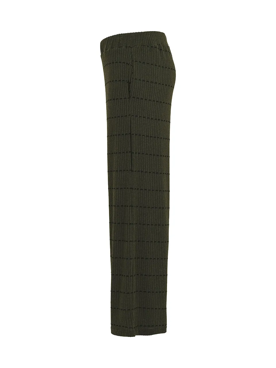 Sassy wide leg dark olive pants with comfortable waist band