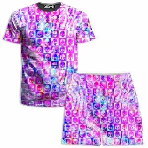 Skull Fam Pink T-Shirt and Shorts Combo