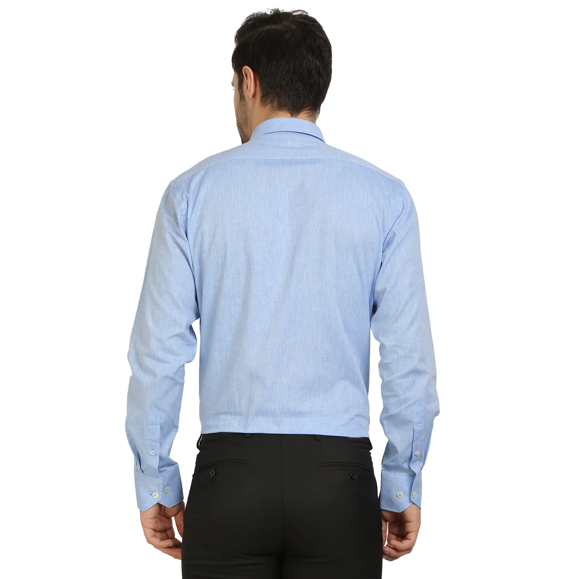 Sky Blue Cotton Full Sleeve Shirt