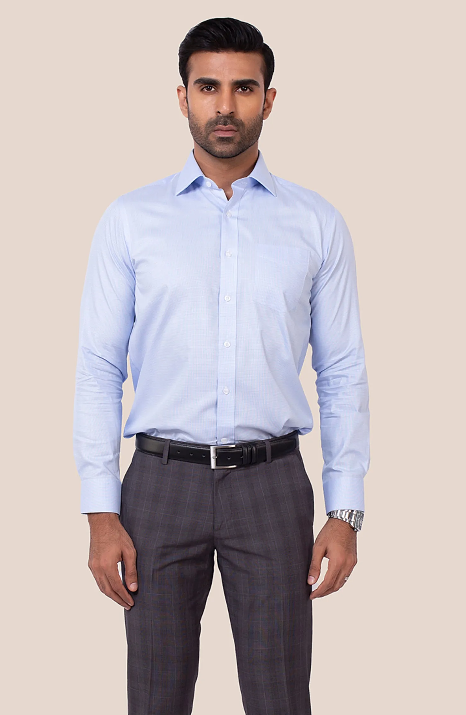 Sky Blue Dobby Shirt