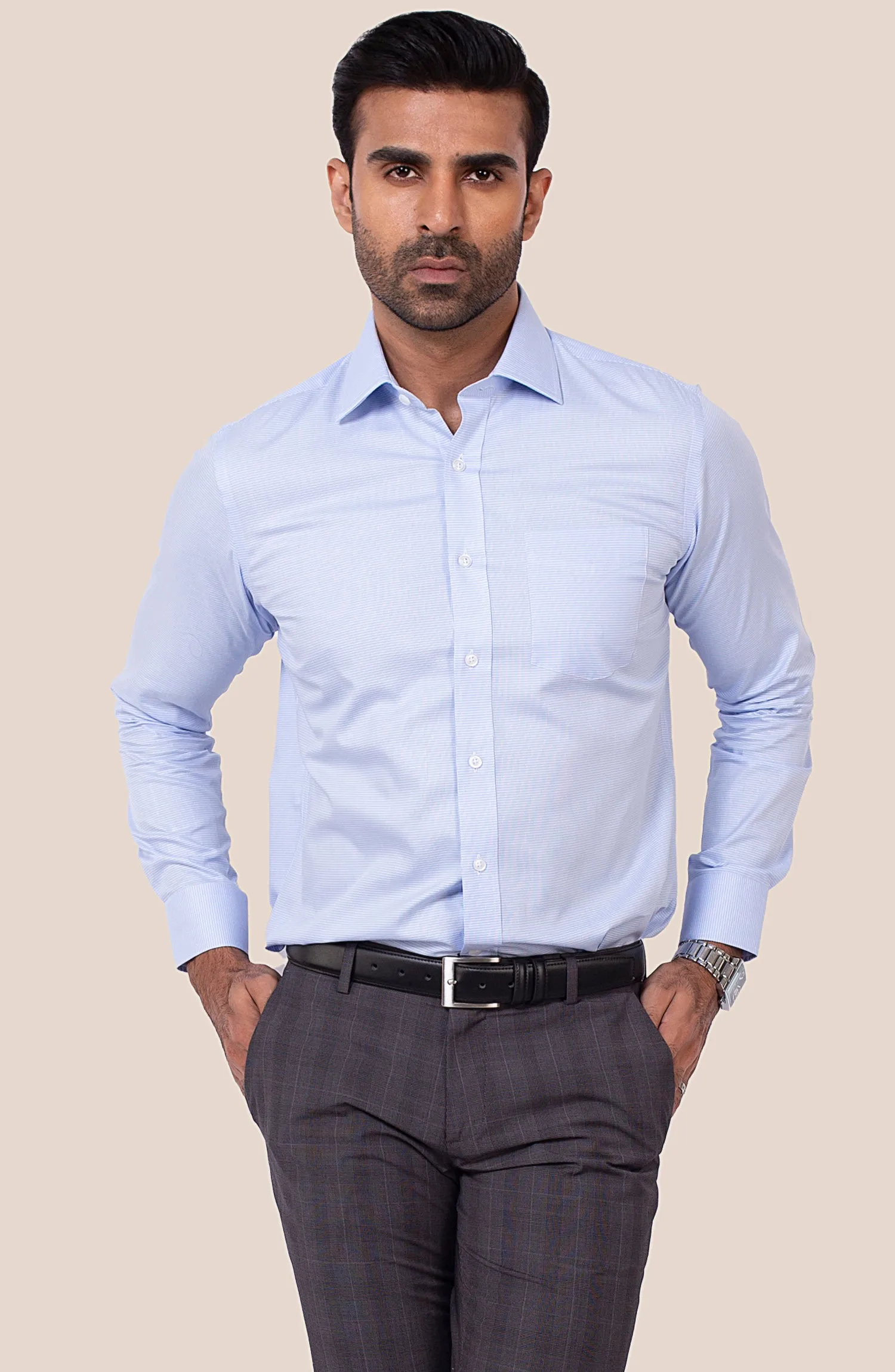 Sky Blue Dobby Shirt