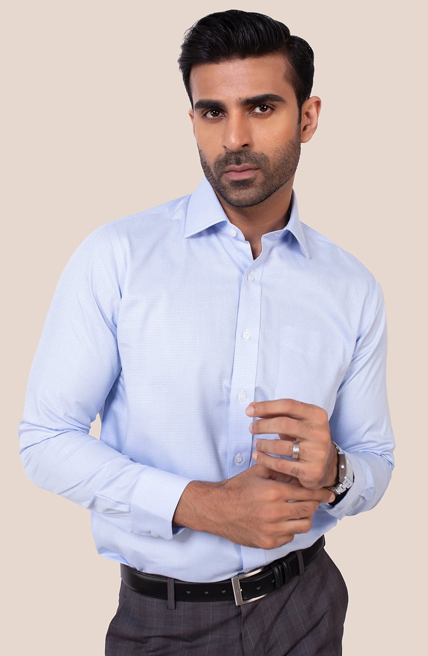 Sky Blue Dobby Shirt