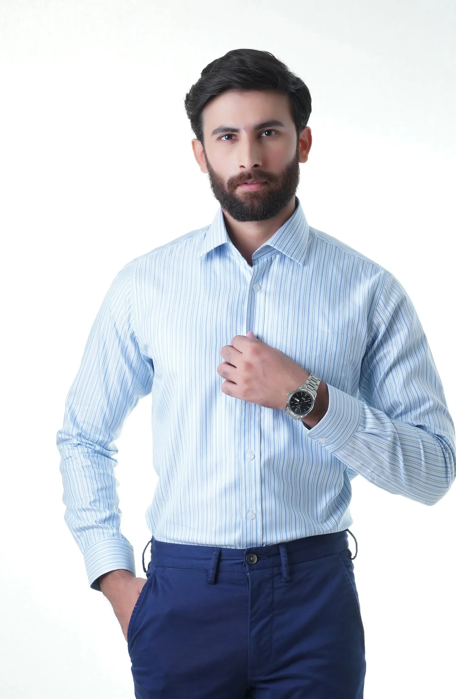 Sky/Blue Cotton Shirt