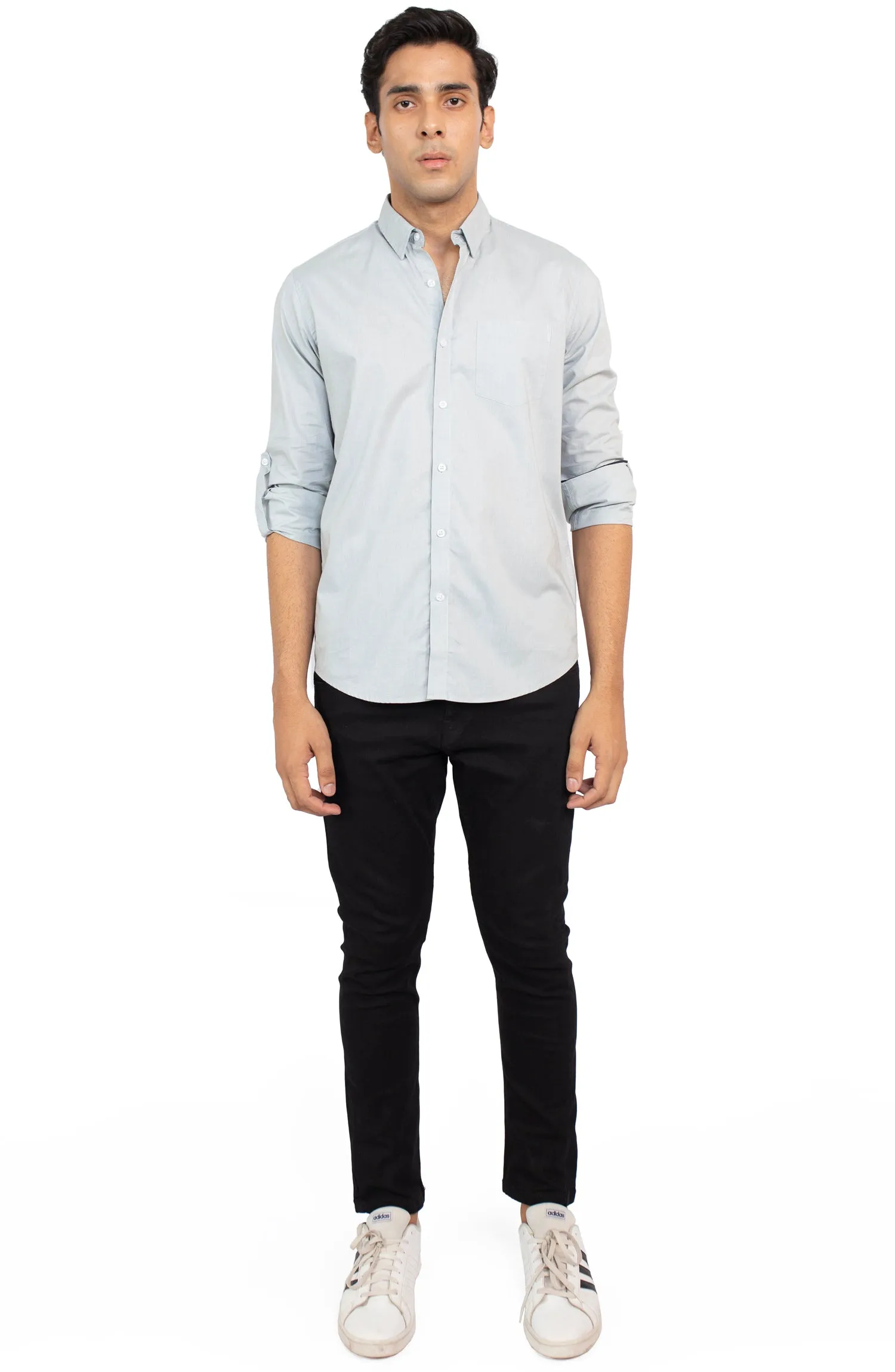 Slub Textured Chambray Shirt