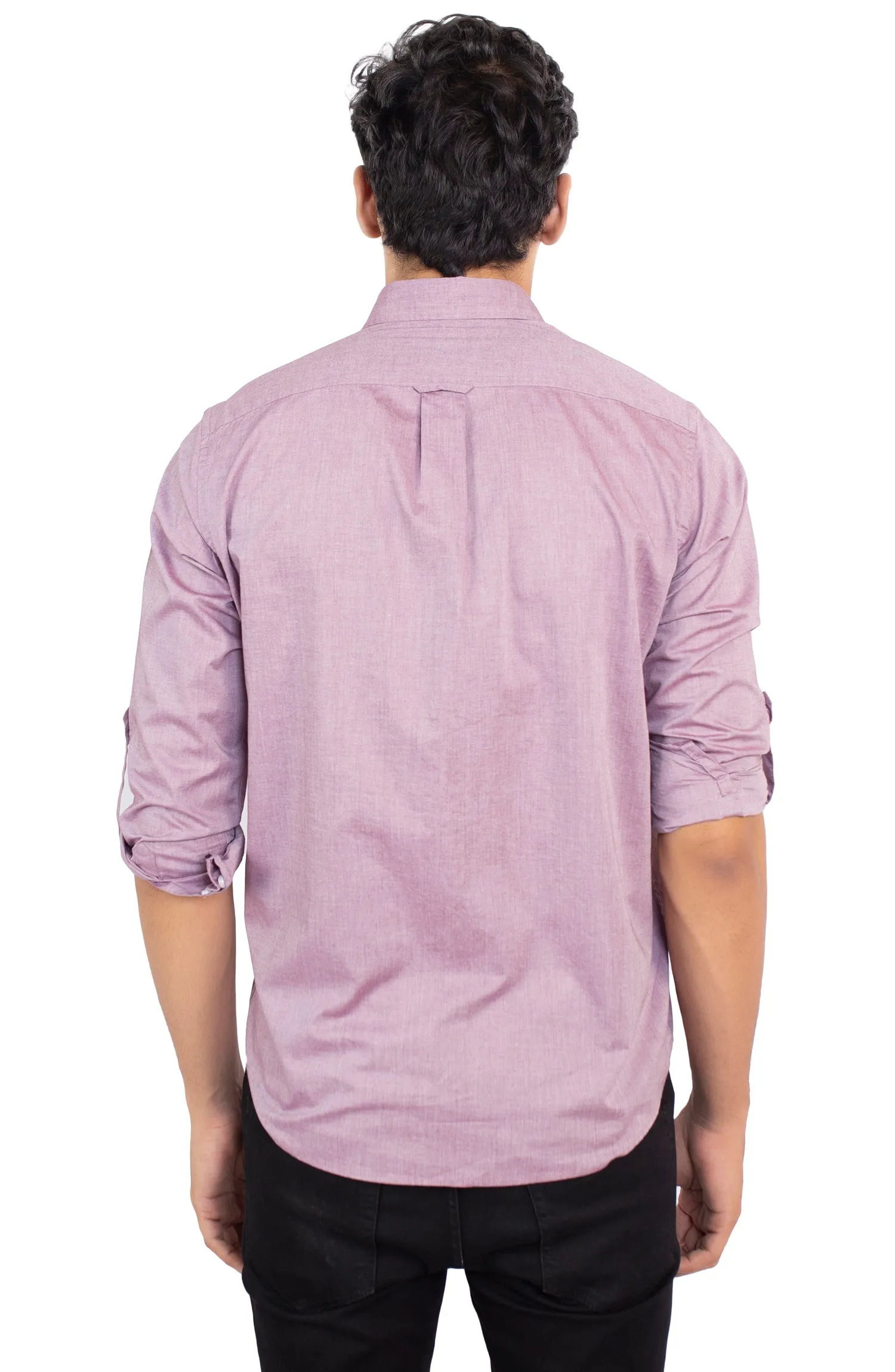 Slub Textured Chambray Shirt